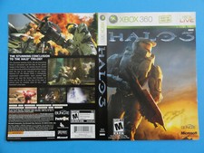 XBOX 360 HALO 3 ORIGINAL COVER ART NO GAME DISC OR CASE