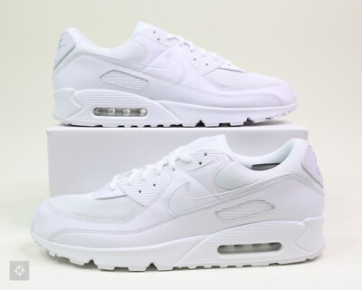 Nike Air Max 90 Triple White Athletic Running Shoes Men's Size 14