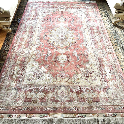 Persiann Tabrizz silk and wool handmade hand knotted rug 320 x 200 cm - Picture 7 of 14