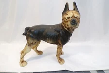 Antique Cast Iron Boston Terrier Bulldog Doorstop