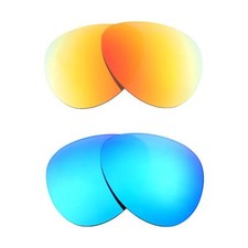 Walleva Fire Red  Ice Blue Polarized Lenses For Ray-Ban RB4125 Cats 5000 59mm