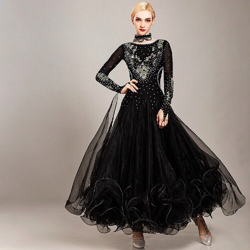 High-end Ballroom Dance Women National Standard Modern Clothes Big Swing Stage - Picture 7 of 33