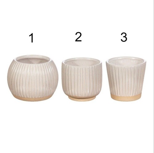 Grooved Planter Small Off White Assorted - Picture 8 of 9
