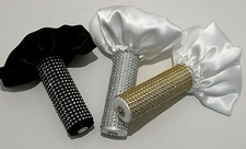  Wedding Bouquet Holder / Bouquet Handle / Stem Cover / Wrap - Diamante & Satin