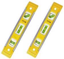 t2Pcs Torpedo Level, 9 Inch Aluminum-Sided Ma...
