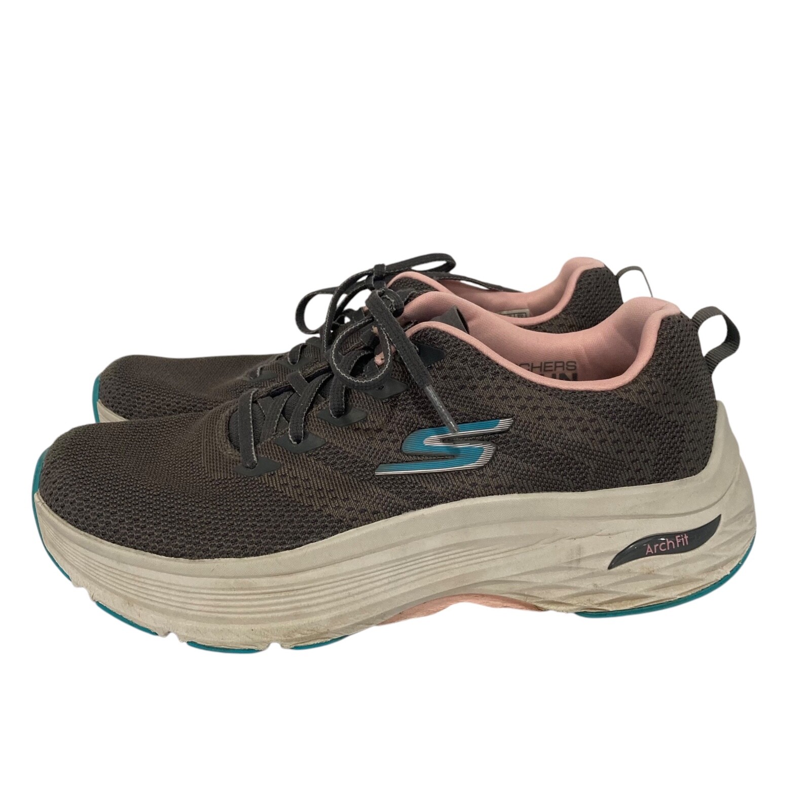 Skechers Go Run Max Cushioning Elite Shoes Gray Womens Size 9.5 Sneakers Running