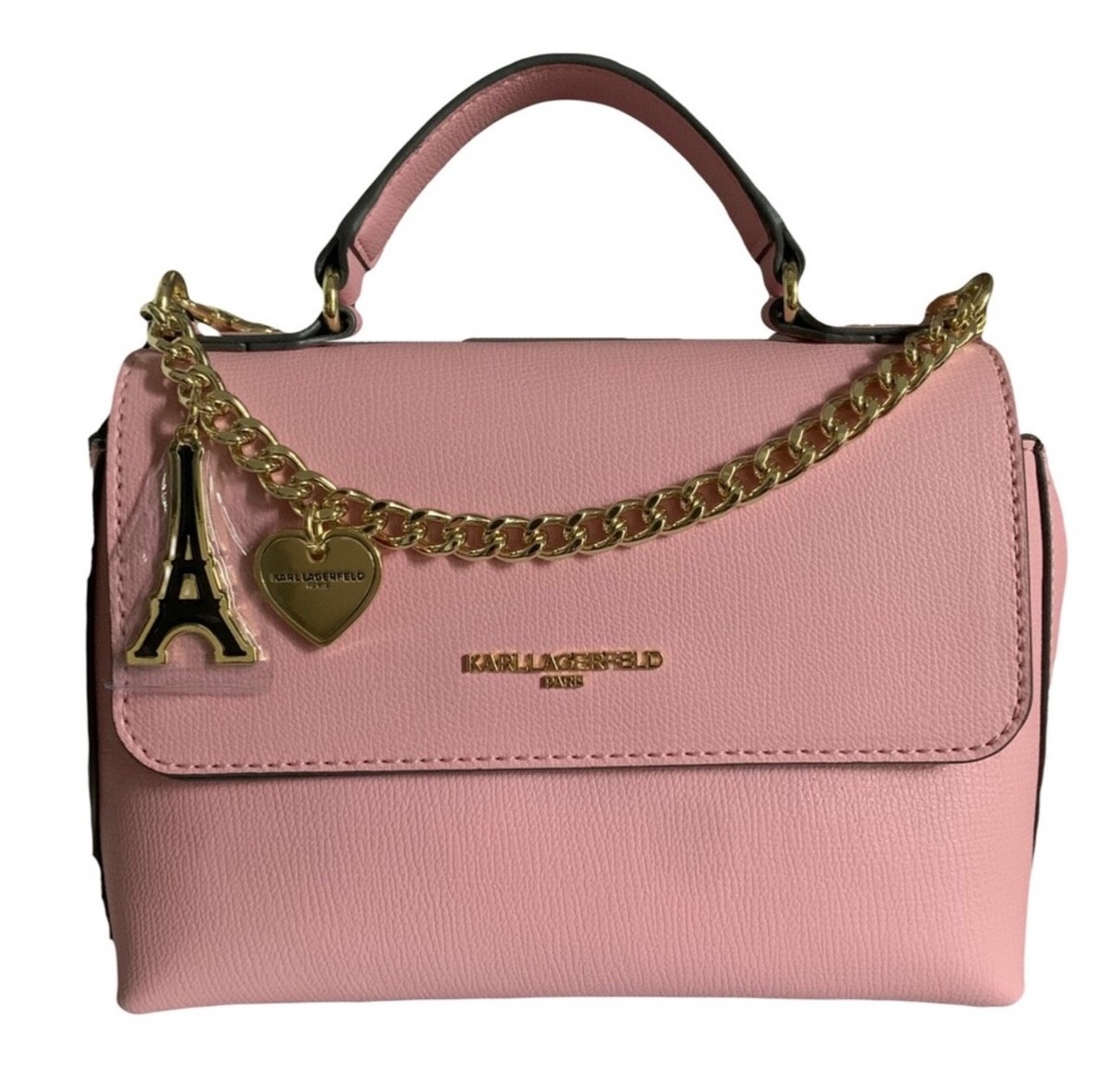 Karl Lagerfeld pink bag crossbody with charms | eBay