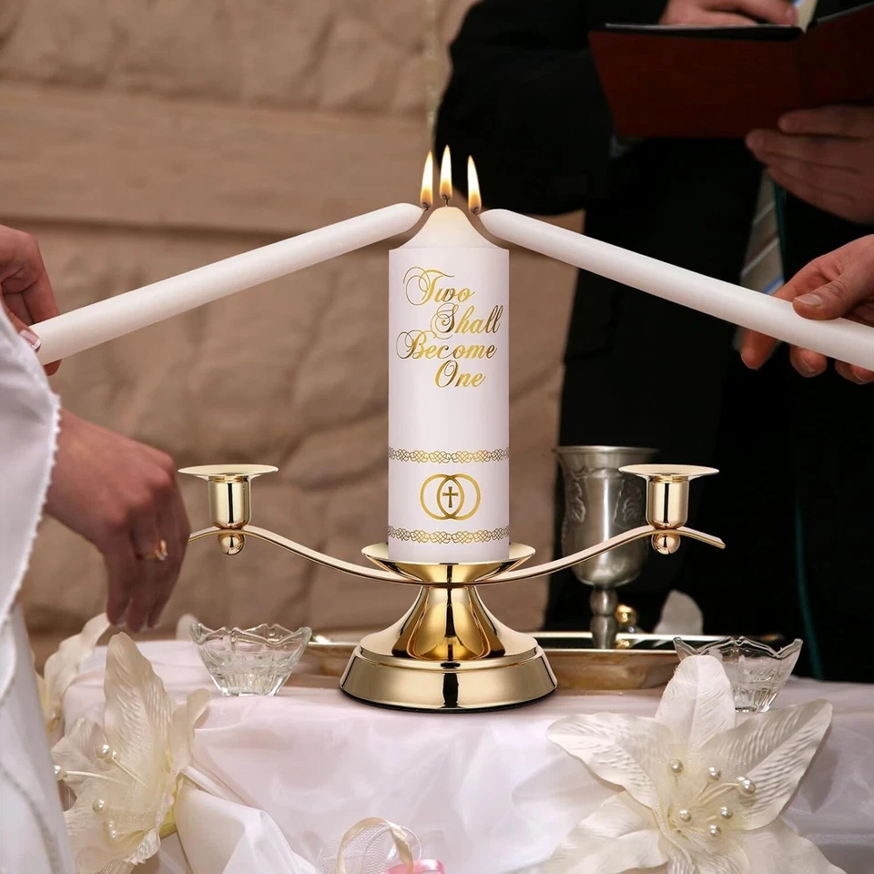 Juego de velas y portavelas Romantic Unity - Regalo ideal para bodas y aniversarios Foto 4 de 4