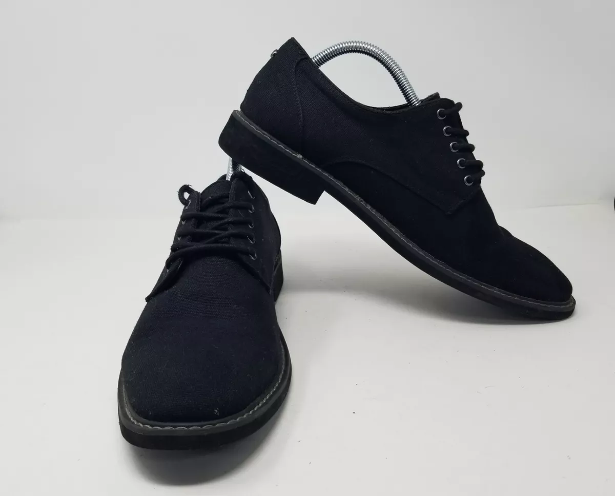 Black canvas 2025 dress shoes