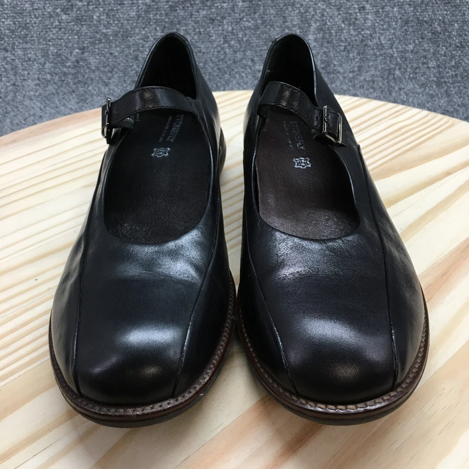 Stonefly Zapatos Mujer 41 Informales Cómodos Hebilla Mary Jane Pisos Cuero Negro Foto 4 de 4