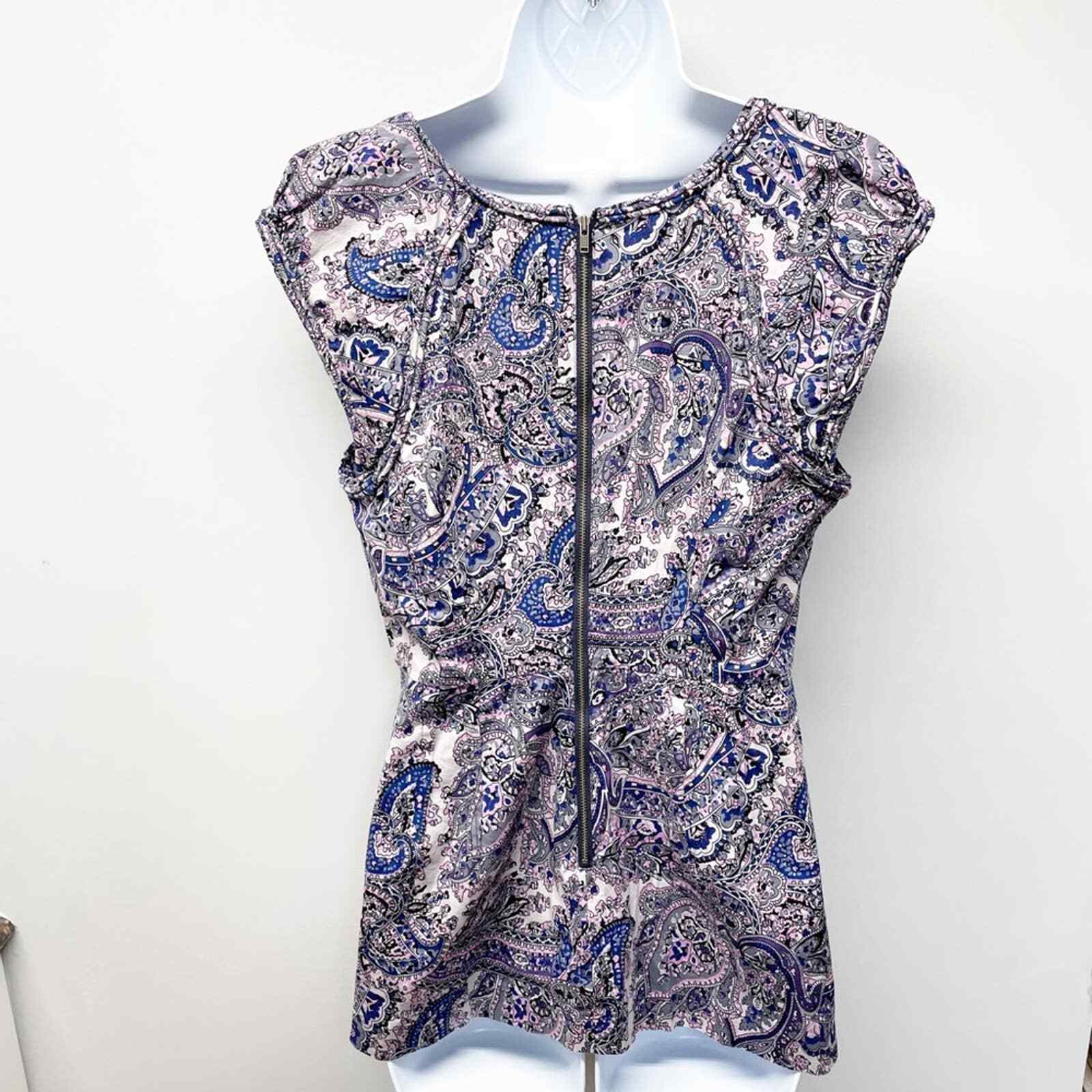 Plenty by Tracy Reece Paisley Floral Sleeveless Blouse Size 10