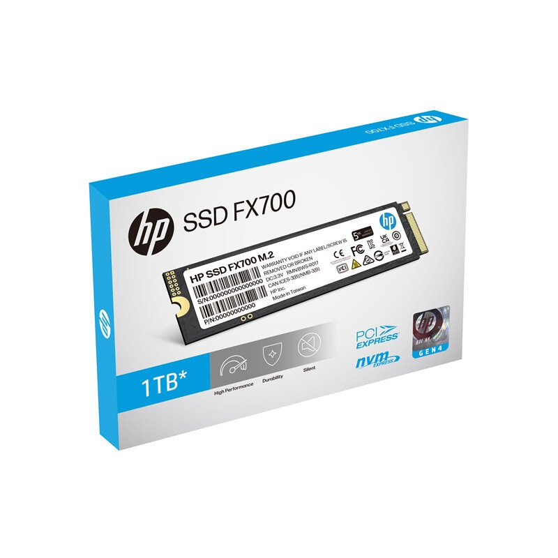 HP FX700 1TB PCIe Gen 4x4 M.2 NVMe 2.0 SSD 7200MB/s & 6200MB/s Low