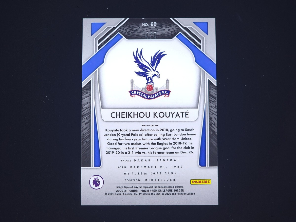 Cheikhou Kouyate 2020-21 Panini Prizm Premier League #69 Blue