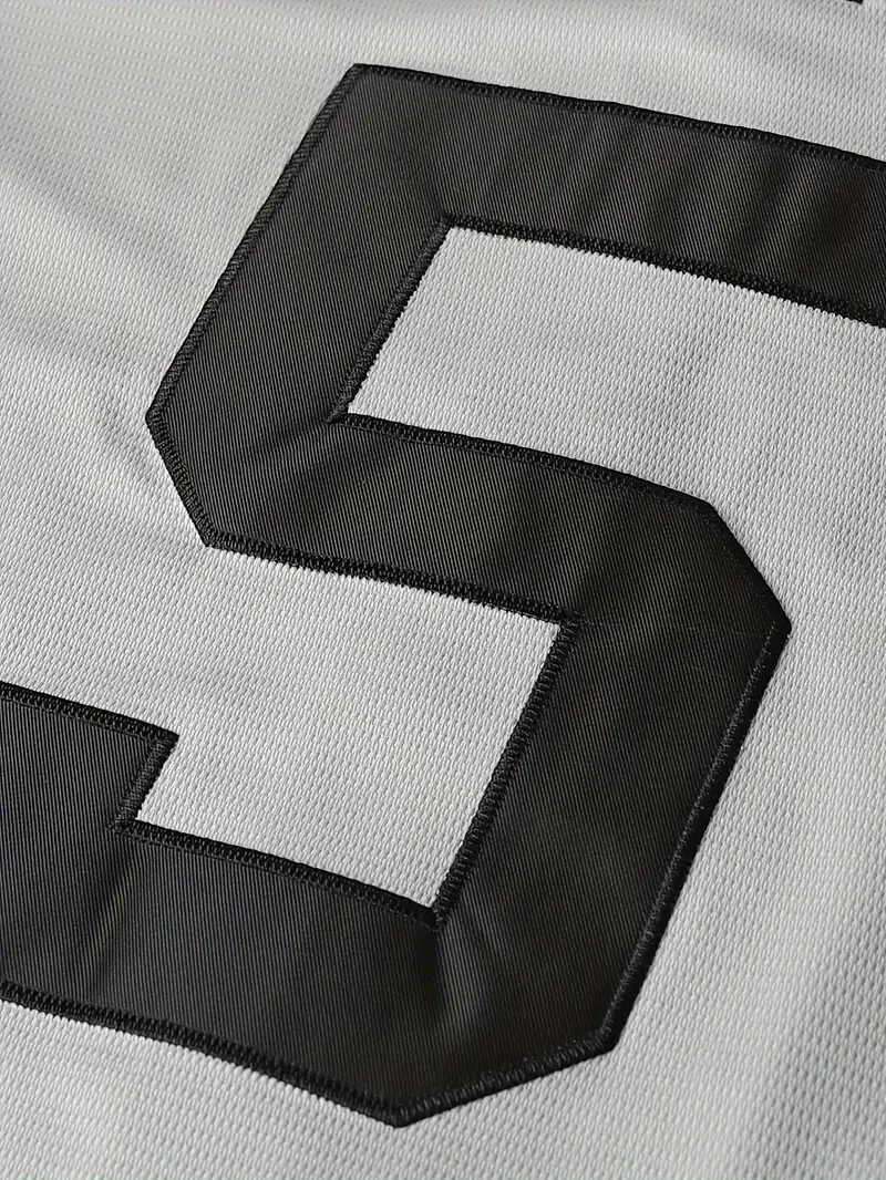 Sandlot Baseball Jersey Squints #5 Gray Stitched