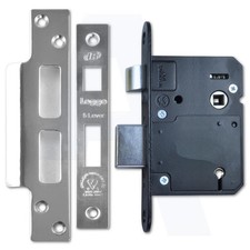 Legge N5642 BS 5 Lever Mortice Door Sashlock 64mm/2.5" Stainless Steel