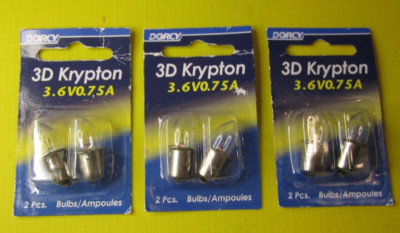 Dorcy 3D Krypton 3.6V 0.75A Flashlight Bulb (2-Pack) 41-1661 3Qty