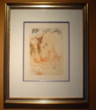 SALVADOR DALI Divine Comedy - Original Purgatory 9 Woodcut Print - Signed - COA