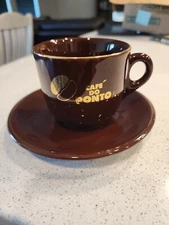 Cafe' Do Ponto Espresso Coffee Mug Saucer Texiera Brazil Cafe Sao Caetano