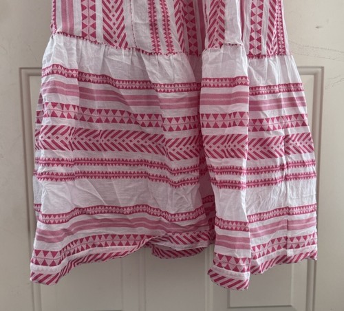 Crown & Ivy Maxi Dress Size PM Pink & White Sleeveless - Picture 4 of 4