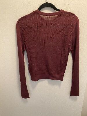 フリーピープル Free People H20 Crew Pullover レディース Sweaters Raw Garnet Free People H20 Crew Pullover in Raw Garnet Size Medium NEW