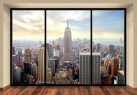 Nice Wall Fototapete Wohnzimmer 143X100 Zoll New York Penthouse Fenster