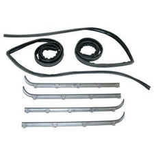 Sweep Belt Glass Run Window Channel 6 Piece Kit 87-96 Ford Bronco F150 Pickup