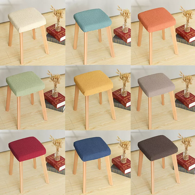 Folded Small Square Stool Chair Cover Elastic Minimalist Home