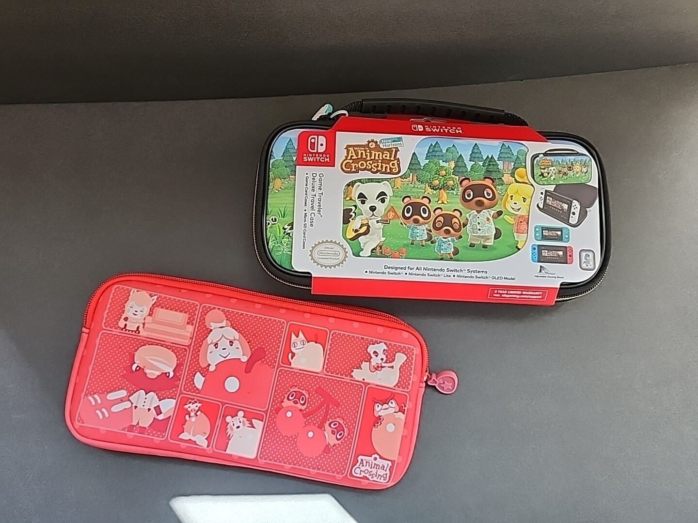 Nintendo Switch Traveler Case LOT ×2 Deluxe & Soft Animal Crossing New Horizon-image