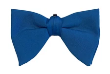Men's Vintage Dark Blue Bow Tie 1970s Oversized Large Butterfly Clip On