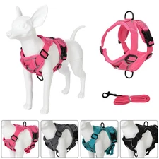 Adjustable Pet Dog Harness Leash Set For Small Medium Dogs Cats Hiking Puppy Che