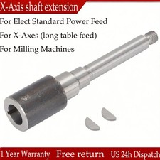 US Steel Shaft Extension w/2 Key Kit For Elect Standard Power Feed Bridgeport