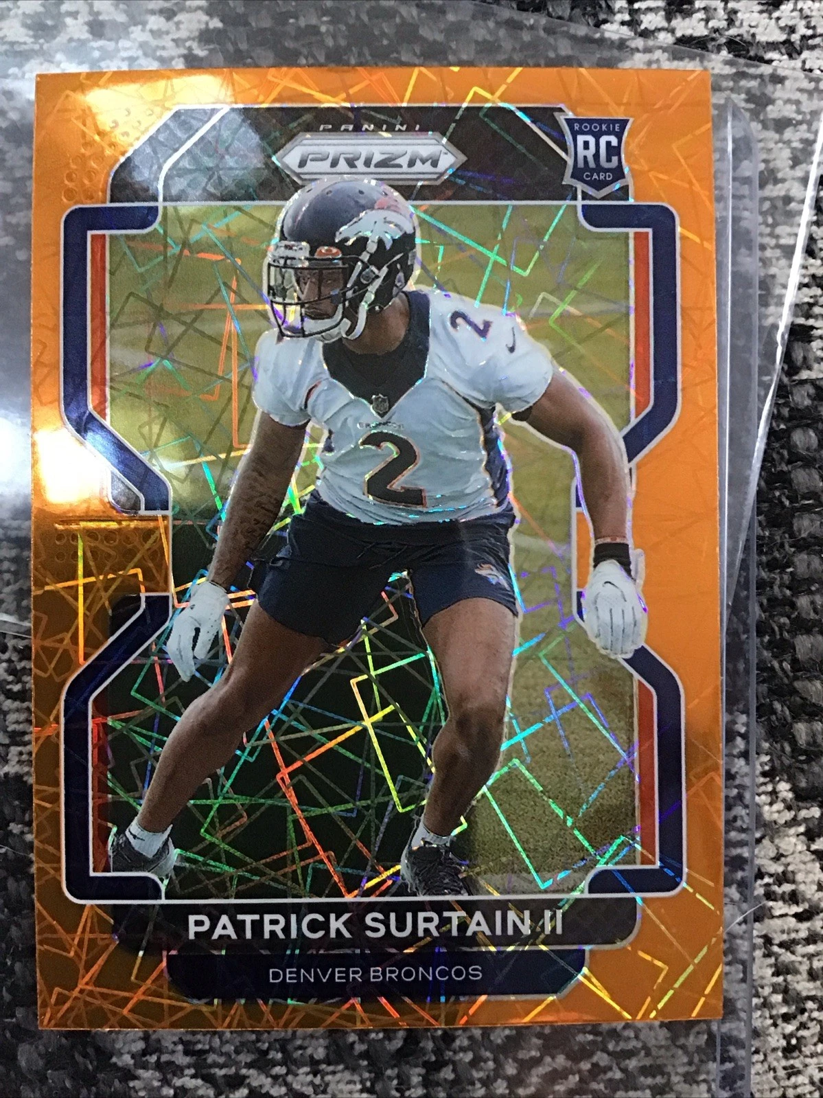 2021 Prizm 374 Patrick Surtain II Orange Lazer RC  Broncos  Football 📈💯🔥🔥🔥