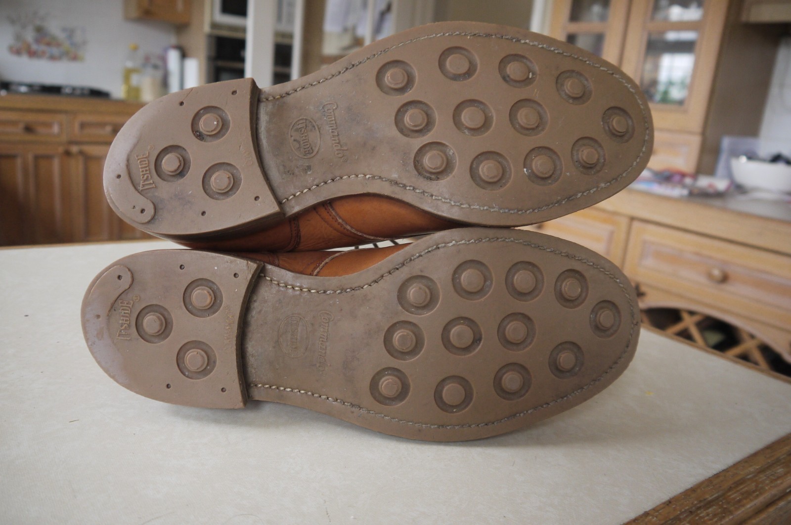 Size 8.5 Viberg Service Boot 2030 in Natural Japanese Cowhide. Stitch-down cons image 8