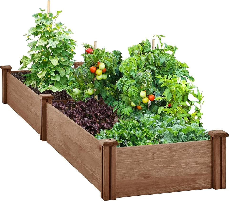 Stylish Dark Brown Elevated Planter Box - Ideal for Herbs, Flowers & Vegetables - Image 3 of 4