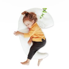 Curve Long Toddler Kids Body Pillow for Sleeping, 34x27 inches Moon Shape Sof...