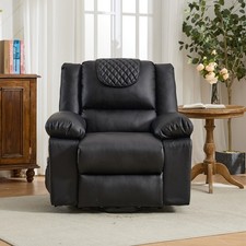 For SeniorsI PU Remote-Controlled Heating and Massage Assistive Recliner Black