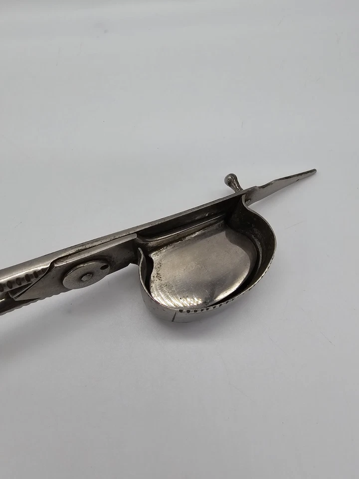 Tijeras recortadoras de mechas antiguas placa de plata inglesa siglo XIX candelabro pickwick Foto 3 de 4