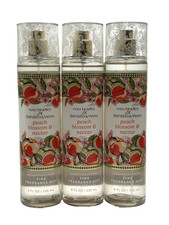 3 BATH  BODY WORKS PEACH BLOSSOM  NECTAR WOMEN BODY MIST FRAGRANCE SPRAY 8 OZ