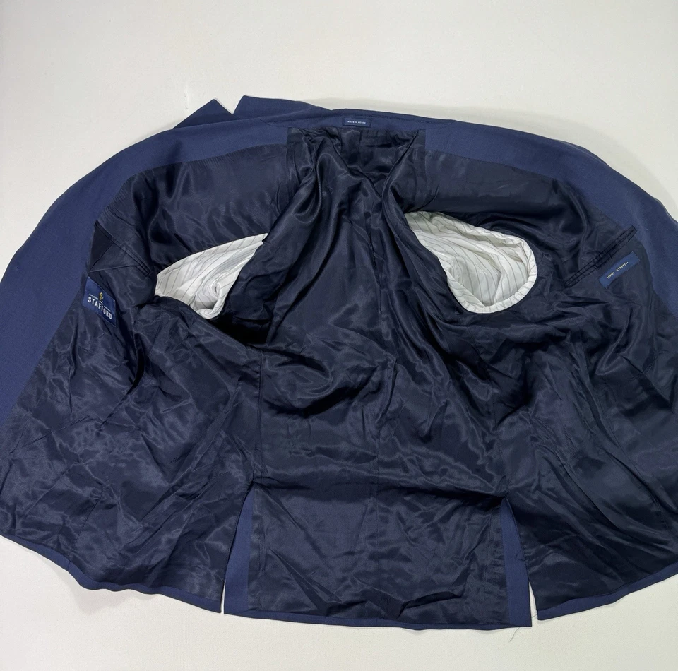 Stafford Mens Blazer 46S Sport Coat 2 Button Classic Fit Jacket Wool Travel - Image 3 of 4