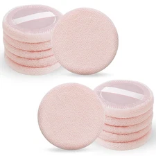12 Pcs round Powder Puffs Setting Powder Puff 2.3'' Cotton Cosmetic Puffs Velour
