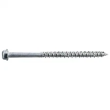 MIDWEST FASTENER 54789 Masonry Screw, 1/4" Dia., Hex, 4 in L, 410 Stainless
