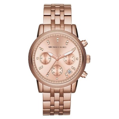 Michael Kors Uhr MK6077 Ritz Damenuhr Chronograph Roségold Armbanduhr Datum