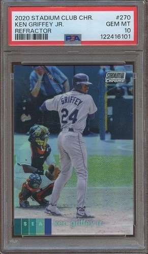 Ken Griffey Jr. 2020 Stadium Club Chrome Refractor Seattle Mariners #270 PSA 10