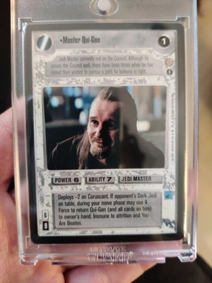 Star Wars CCG Coruscant Master Qui-Gon (AI) SWCCG Decipher Ultra Rare (non-foil)