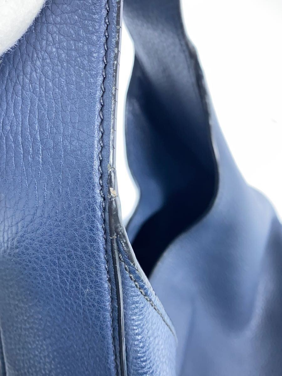 PRADA handbag leather Navy Used thumbnail 9