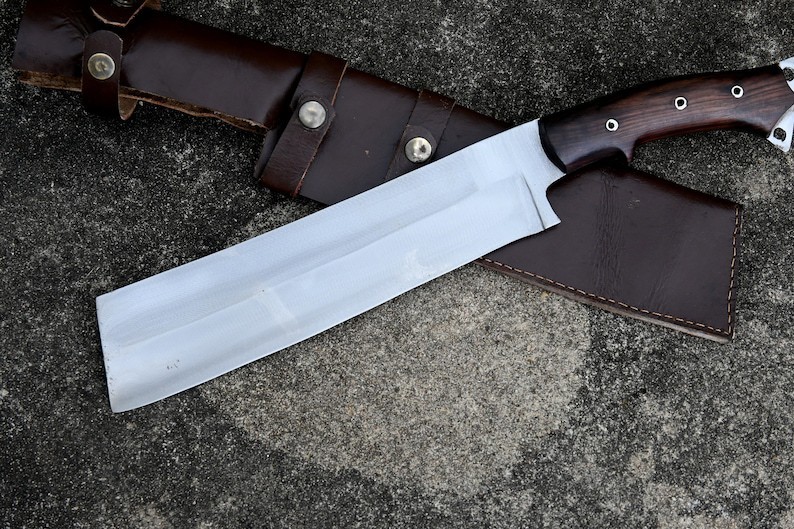 Custom Handmade Carbon Steel Blade Hefty Cleaver Knife | Hunting Knife Camping