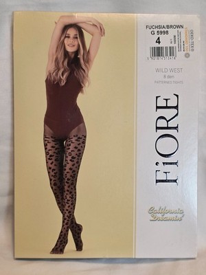 Fiore California Dreamin' Wild West Tights, Fuchsia/Brown, Size 4