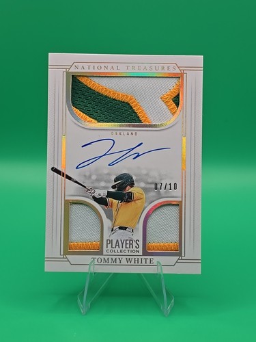 Tommy White 2025 Panini National Treasures Baseball Triple Patch Auto #7/10 A’s