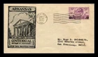 Dr Jim Stamps Arkansas Centennial 1936 FDC Little Rock Philatelic Society Cover