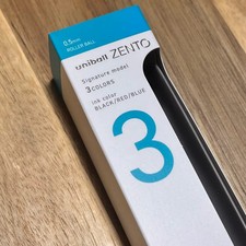 Uniball ZENTO Signature Model 3 Color Ballpoint Pen M-Black 0.5mm Japan NEW